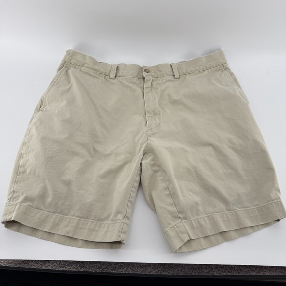 Polo Ralph Lauren Classic fit 9" Shorts Mens 38 Beige Flat Front - Picture 1 of 13
